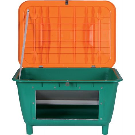 Récipient à grains 220 L avec goulotte évacuation
