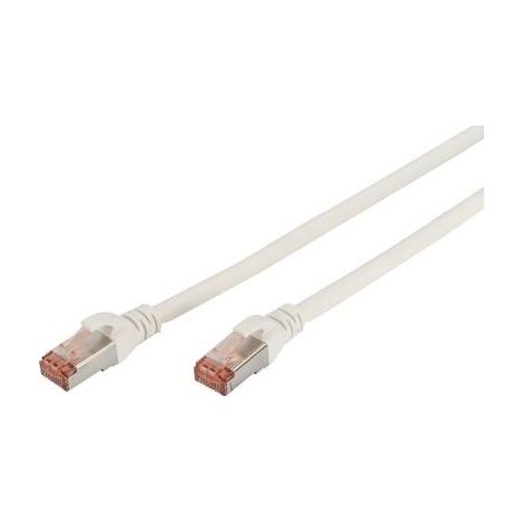 Digitus DK-1644-020/WH RJ45 Câble réseau, câble patch CAT 6 S/FTP 2.00 m blanc ignifuge, feuille de (1/2)