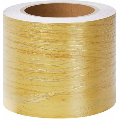 Frises Autocollantes DéCoratives Bordure De Papier Peint Frise Murale Adhesive Pour Cuisine, Salle De Bains,Chambre DéCoration Murale Bois Doré 15cm X 500cm