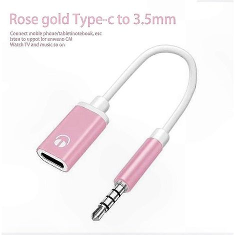 Adaptateur Jack 3,5mm Mâle vers USB Type C Femelle, Câble Audio Analogique pour Casque, MP3, Smartphone (1/3)