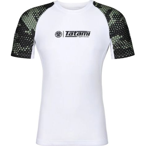 Herren Tatami Rashguard Kurzarm Renegade Weiß/Grün Größe S