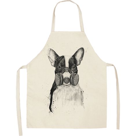 Tablier de cuisine imperméable à motif chien mignon (WQ0027-6)