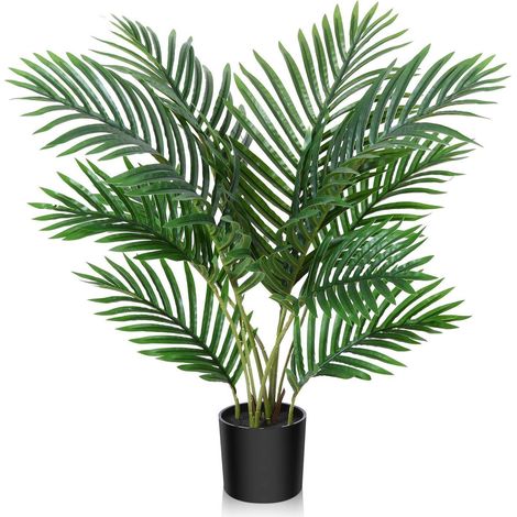 Kunstpalme Areca 60 cm im Topf, künstliche Pflanze für Dekoration (1/5)