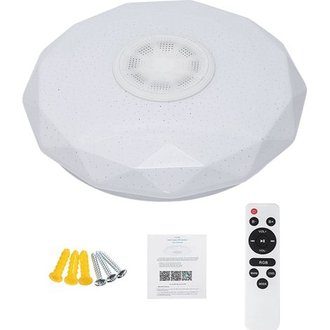 AC186-265V 36W LED-Musik-Deckenleuchte, dimmbar, mit Bluetooth-Lautsprecher, Fernbedienung und App-Steuerung, hochwertiger Klang und RGB-Farbwechsel. (1/5)