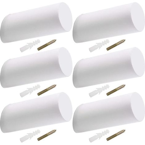 Crochet en Bois, Patère Bois, Crochets Muraux en Bois Patère Porte Manteau Crochet Mural Blanc pour Suspendre Les Manteaux, Chapeaux, Vestes, Sacs( 6 pcs Blanc) (1/5)