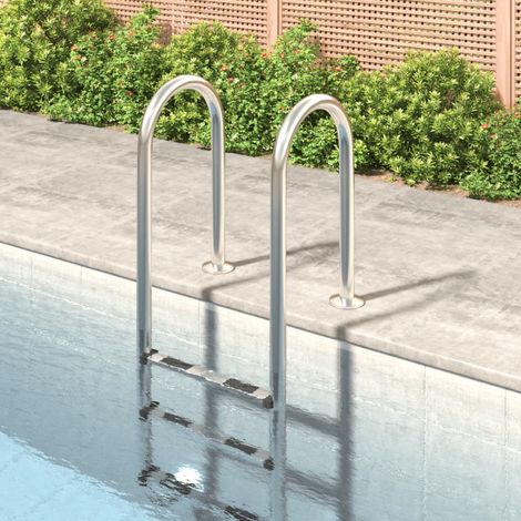 vidaXL Échelle de piscine 54x38x158 cm acier inoxydable 304