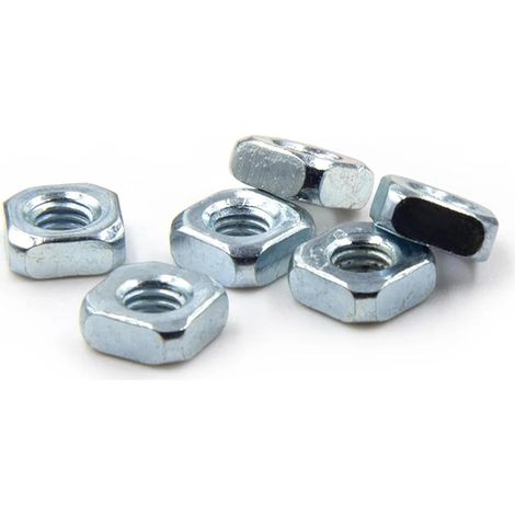 20/50 pièces Écrous carrés en acier au carbone galvanisé M3, M4, M6 (1/5)
