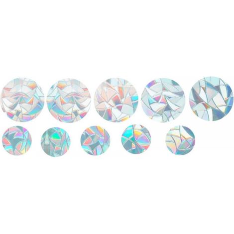 Film De Confidentialité Pour Fenêtre - Film Adhésif Électrostatique En Pvc Transparent Avec Effet Arc-En-Ciel En Lumière Solaire - 1 Set (1/5)