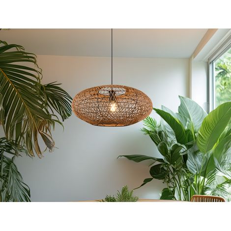 Große Pendelleuchte HEDDA Korbgeflecht aus Sisal 1-flammig, Ø 52cm
