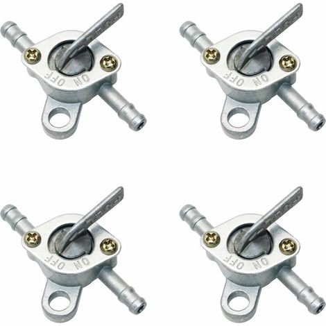 royaluxe - Interrupteur de Carburant Argent Robinet D'essence Ligne Robinet d'essence Scooter Robinet D'essence Essence Ligne Robinet D'essence Motoculteur pour Cyclomoteurs,Motos, 6 Pièces， (1/5)