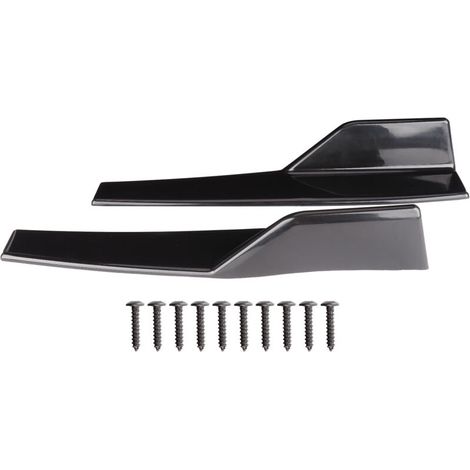 Faldones laterales Brrnoo para coches, divisores laterales brillantes, par negro