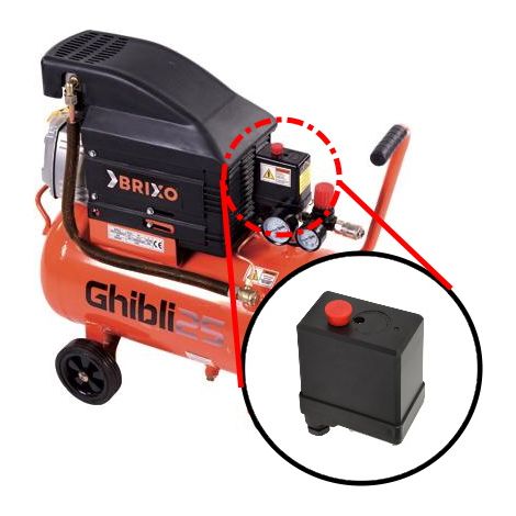 PRESSOSTATI X COMPRESSORI BRIXO GHIBLI 25LT