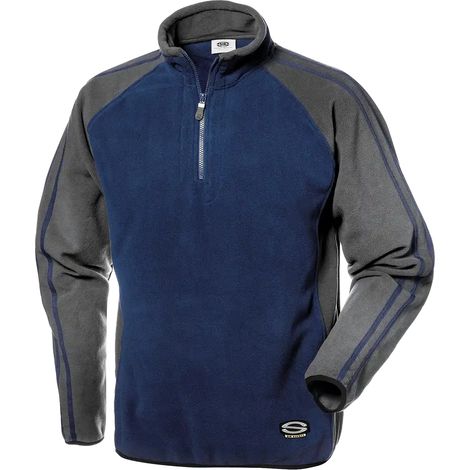 SIR SAFETY SYSTEM Sirflex Micropolaire de travail à col zippé bleu gris Taille S