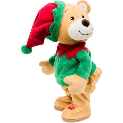 Autómata navideño de oso animado y musical, 32 cm de altura, que funciona con pilas - Feeric lights & christmas (1/3)