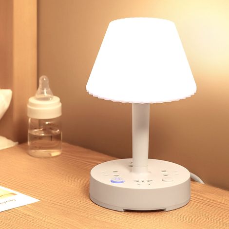 Kreative Schreibtischlampe mit integriertem Stecker, Steckdosenleiste für Schlafzimmer und Büro, 110–250 V (1/3)