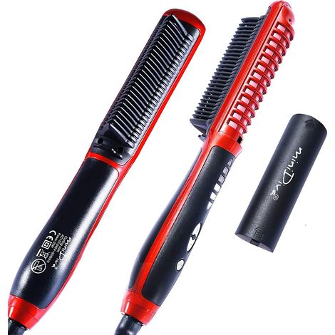 Brosse lisseur cheveux, Défriser les Cheveux Anti Scald Anti Statique Fer à lisser (1/5)