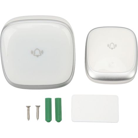 Sonnette électronique avec signal lumineux LED, idéale pour les personnes âgées et les personnes handicapées, à domicile ou à l'hôtel (100-260 V). (1/5)