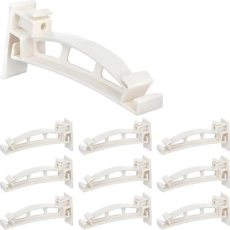 Lot de 10 supports de gouttière de 12,7 cm (5 po) de type K, fixation invisible, pour réparer les gouttières affaissées, modèle traditionnel (1/5)