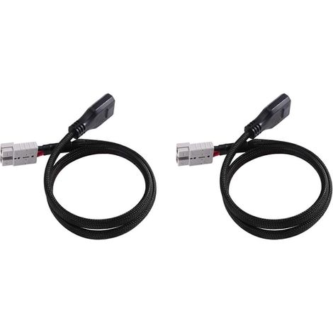 Deux câbles XT150 vers Anderson de calibre 8 AWG, compatibles avec les stations d'alimentation portables et les câbles de batterie de secours EcoFlow Delta. (1/5)