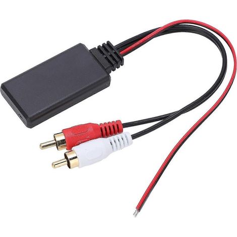 Adaptateur Bluetooth 5.0 2 RCA pour autoradio avec câble audio AUX sans fil de remplacement, compatible avec Kenwood et Clarion. (1/4)