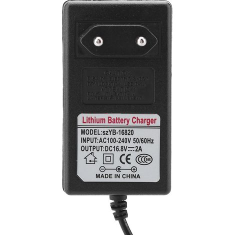 AC100-240V DC 16.8V 2A Ersatz-Netzteil Lithium-Ionen-Akkuladegerät Laden Sie es auf, um Ihr defektes oder verlorenes Netzteil zu ersetzen Sicher und störungsfrei (EU). (1/5)