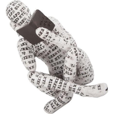 Ornament aus Kunstharz, das eine lesende Frau darstellt. Innovatives Ornament. (1/5)