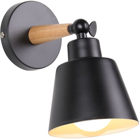 Axhup – Applique murale intérieure en métal noir – Design cage vintage – Abat-jour ajustable E27 – Pour éclairage chaleureux chambre et restaurant