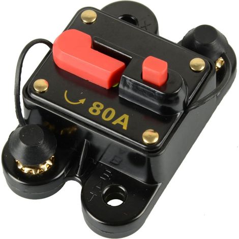 (Con cappuccio) Portafusibili rotondo per interruttori automatici per impianti audio automobilistici e recupero veicoli (60A) (1/5)