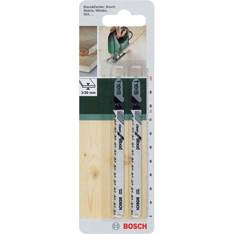 Juego de 2 cuchillas de corte fino y limpio BOSCH T101b para paneles, madera y PVC BOSCH