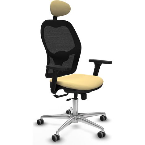 Silla de oficina piqueras y crespo Jorquera amarillo mostaza ergonómica (1/2)