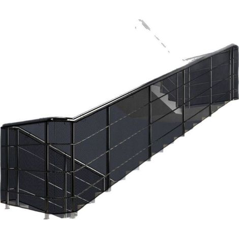 Filet De Sécurité - Polyéthylène Tressé - Pour Escalier Et Balcon - 1 5 M X 0 9 M - 10 Sangles Et 15 M Corde (1/4)