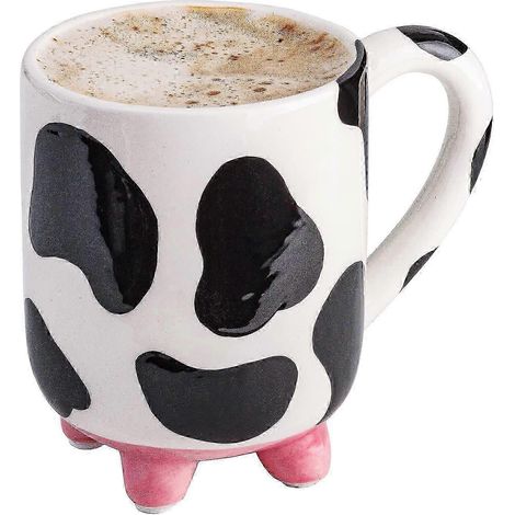 Mug en céramique à motif vache avec pis - Mug à café vache amusant de 44 cl (1/5)