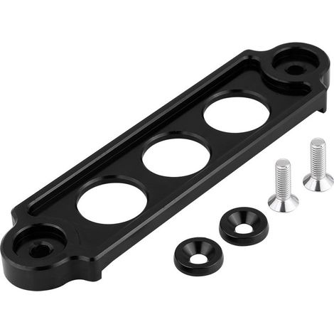 Support de fixation de batterie de course automobile avec verrouillage anodisé pour HONDA CIVIC / CRX 1988-2000 (Noir) (1/5)