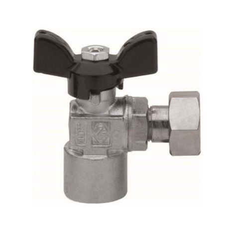 VALVOLA A SFERA A SQUADRA FIL F CON GIRELLO 1/2" x 1/2" DN 15 PN 30 RB