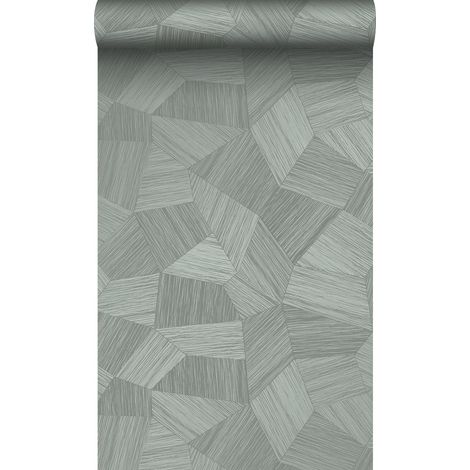 papier peint graphique 3D bleu gris - Origin Wallcoverings (1/5)