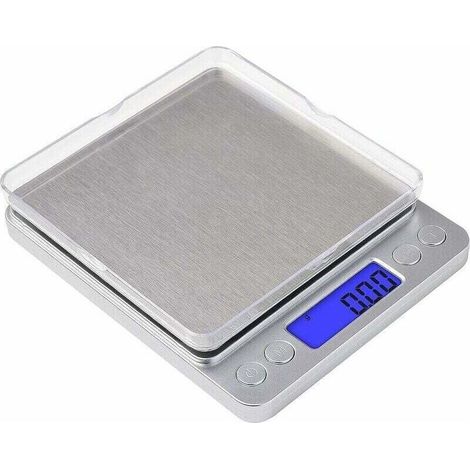 Precision scale 1000g/0.1g, kitchen scale, pocket scale and jeweler's scale, high-precision electronic scale, backlit LCD display, tare and PCS function, with hand strap. (1/4)