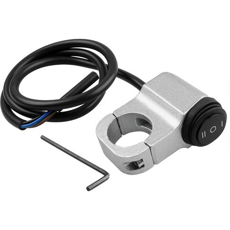 Modifizierter Motorradschalter aus Aluminiumlegierung, kompatibel mit Scheinwerfern, Zusatzscheinwerfern, Warnblinkern und Blinkern. Wasserdicht, ein Eingang und zwei Ausgänge, dreiadrig. (1/4)