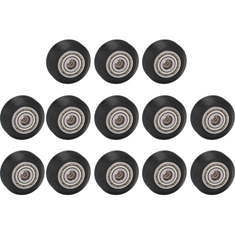Konvolut von 13 verschleißfesten POM V 3D-Druckerrädern mit 625ZZ schwarzen Kugellagern (1/5)