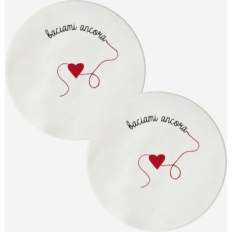 Set 2 sottopiatti rivestiti decorativi Loving Baciami Ancora (1/2)