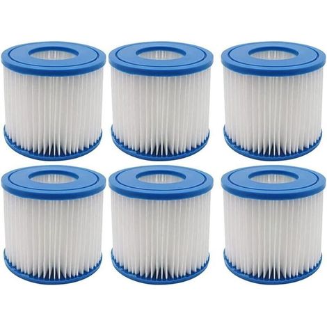 Lot De 6 Filtres Pour Jacuzzi Et Piscine Type D Cartouches De Remplacement Universelles Pour Systèmes À Pression