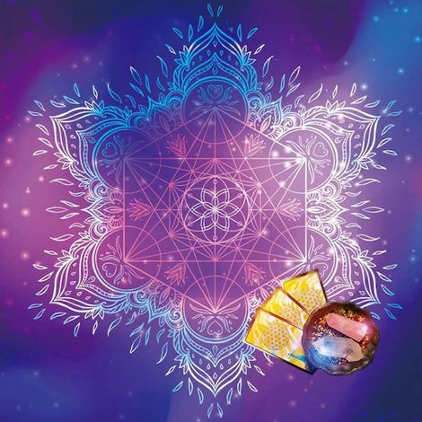 Nappe de divination sur le thème de Métatron, astrologie, tarot, accessoires pour jeux de société, 75 x 75 cm (1/5)