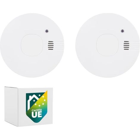 Détecteurs de fumée-KAL-Lot de 2 détecteurs de fumée 5 ans pile remplaçable,détection rapide,85 dB (1/5)