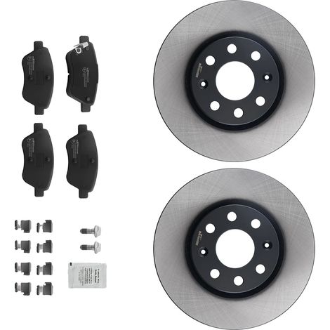 Kit dischi e pastiglie freno, materiale d'attrito di alta qualità, compatibile con Opel Adam 2013-2019, maggiore potenza frenante, riduzione dello scolorimento dei freni, conforme agli standard di sic (1/5)