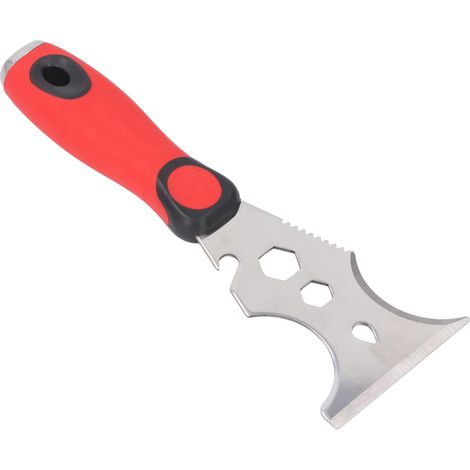 Grattoir multifonction 14 en 1 en acier inoxydable, outil pour enlever la peinture et le mastic, nettoyeur de rouleaux, ouvre-boîte, arrache-clous (1/5)