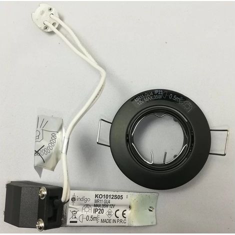 Indigo KO1012S21 Black recessed spotlight Zwart for GU4 35W max MR11