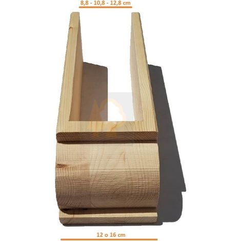 Trave lamellare abete gl24h cm 6 x 12 varie lunghezze - coperture pergole gazebo dimensione disponibile: copristaffa per travi da 8 cm