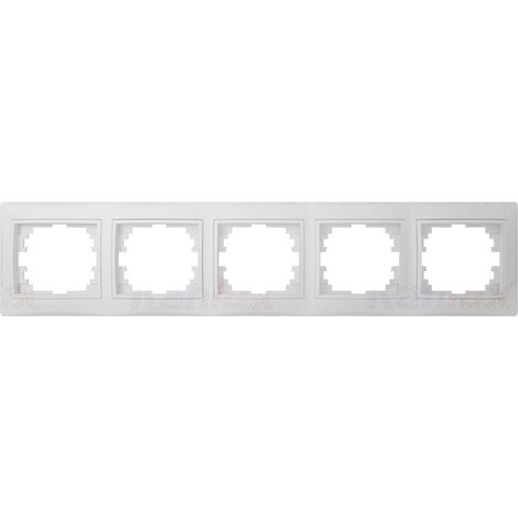 Cadre 5 postes horizontal série DOMO blanc Kanlux 24766