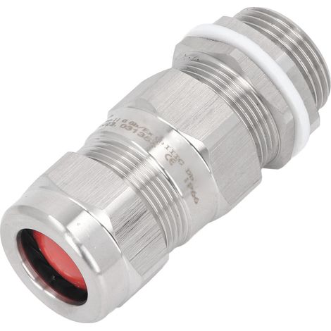 Presse-étoupe étanche G3/4 en acier inoxydable 304 à double joint, entretoise et protection pour câbles (1/5)