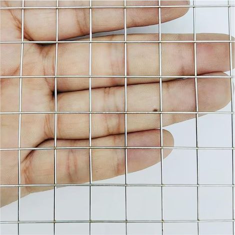 Rete metallica in acciaio inox, maglia fine da 10 mm, rete di sicurezza per ringhiere di scale, rete decorativa per recinzioni di giardini e fattorie (0,8x10 m/3x32,8 piedi)
