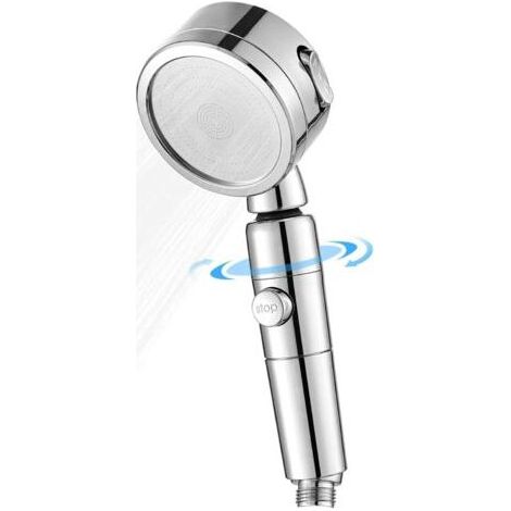 Pommeau Douche amélioré, 3 Modes réglables Haute Pression et Bouton de l'interrupteur Pomme Douche . Matériau ABS unique Meilleure ténacité,Rotation à 360 °. l'interface de 20 mm est applicable (1/5)